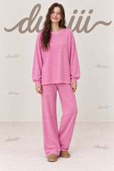 Duniii Striped Cotton Long Sleeve Lounge Set