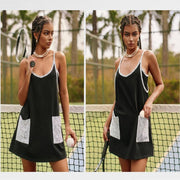 Imily Bela Women's Summer Mini Dress Casual Workout Tennis Dress with Shorts Sleeveless Althletic Dresses