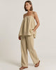 Puff Cami & Wide-Leg Pants Set
