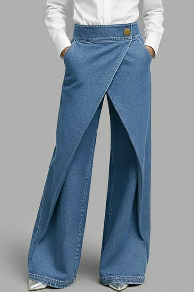 Højtaljede Crossover Loose Fit Casual denim jeans