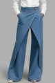 High-Waisted Crossover Loose Fit Casual Denim Jeans