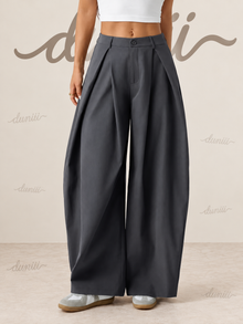 Duniii Pleated Barrel-Leg Pants