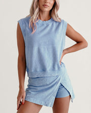Cotton Sleeveless Tee & Shorts Set