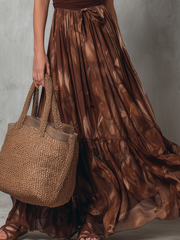Halter Neck Sleeveless Maxi Dress | Flowing Formal Gown