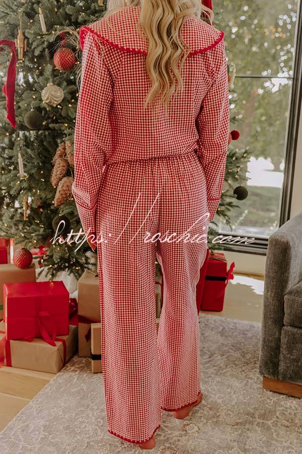 Ensemble pyjama à carreaux vichy brodés Casse-Noisette – Coupe ample