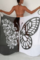 Butterfly Print Color-Block Midi Dress – Resort Cover-Up