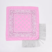 Retro Diamond Tassel Square Scarf – Polyester Accessory