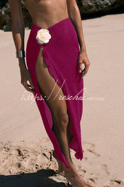 Strappy Bikini Set with Floral Maxi Cover-Up Skirt