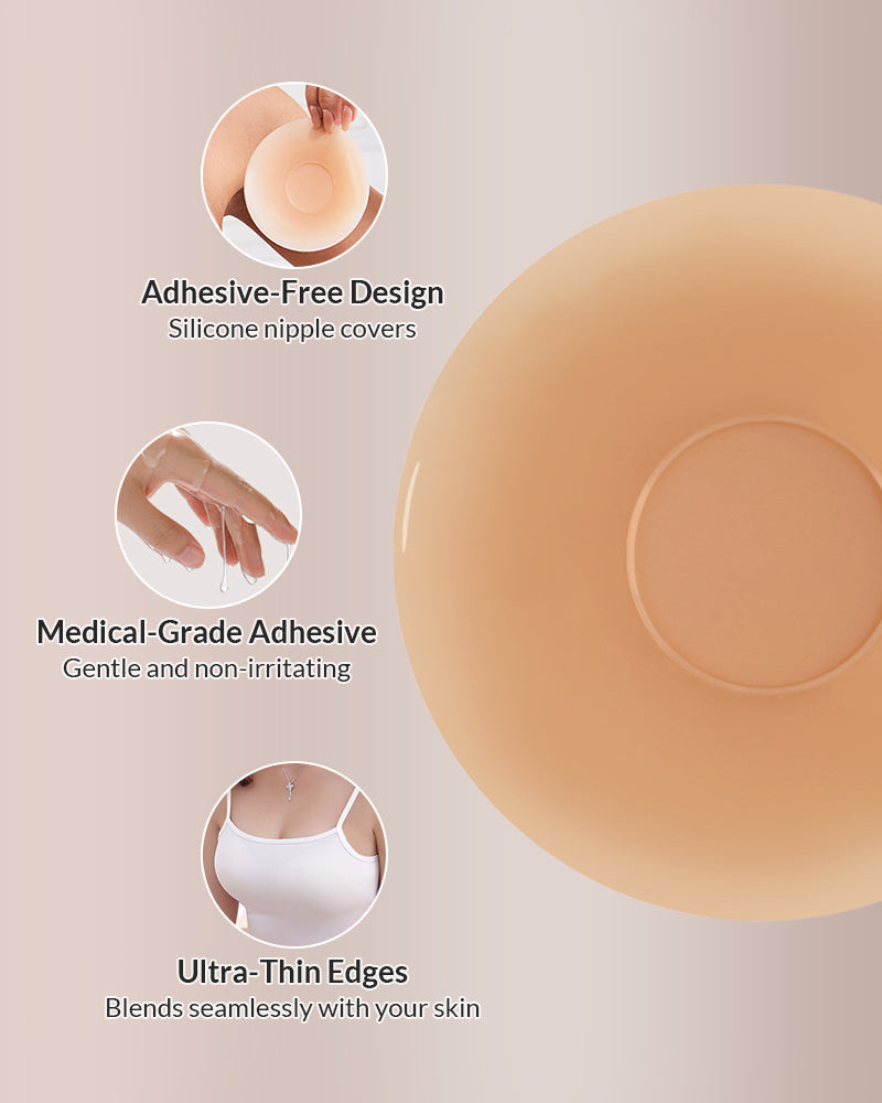 Seamless silicone covers with Non-Adhesive Center