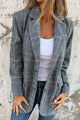 Damen-Blazer mit Hahnentritt-Revers – locker sitzende Bürojacke