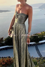 Off Shoulder Sequin Maxi Dress for Party & Vacation