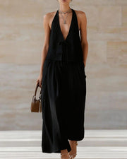 Sleeveless Vest & Wide-Leg Pants Set