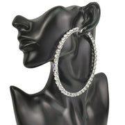 Boucles d'oreilles pendantes en forme de cercle en acrylique plaqué or – 3,28" de diamètre