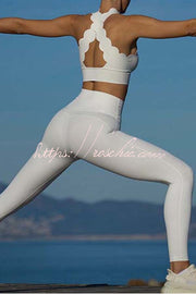 High Waist Slim Fit Yoga Leggings – Ankle Length