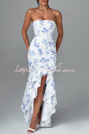 Off-Shoulder Sleeveless Slim Fit Maxi Dress