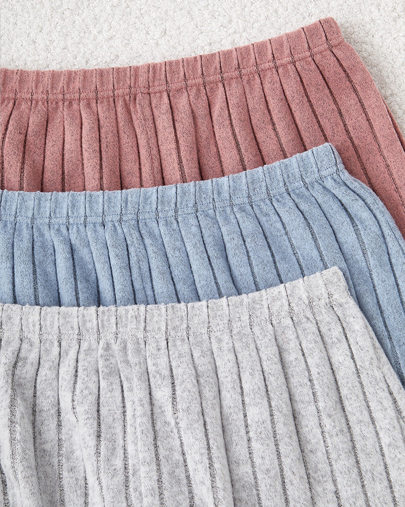 Ribbed Knit Pajama Set – Tank Top & Shorts