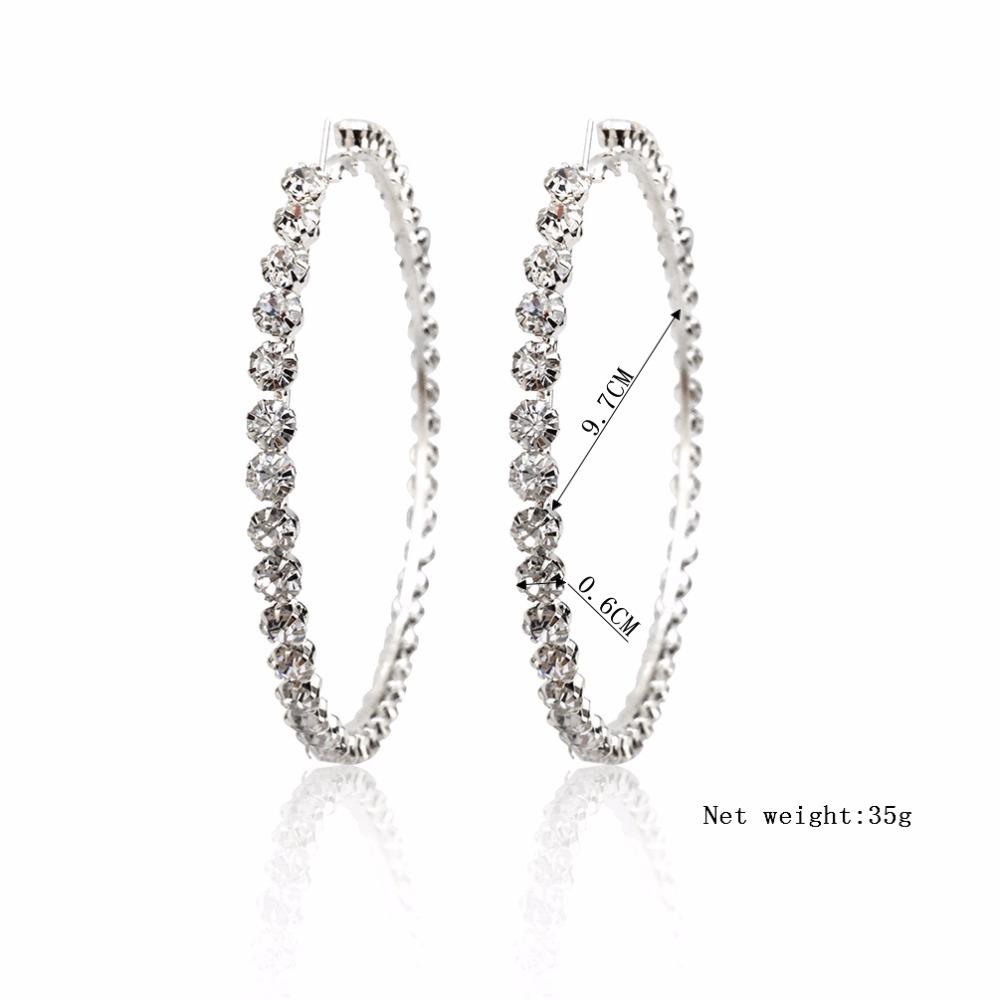Boucles d'oreilles pendantes en forme de cercle en acrylique plaqué or – 3,28" de diamètre