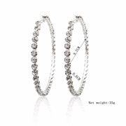 Boucles d'oreilles pendantes en forme de cercle en acrylique plaqué or – 3,28" de diamètre