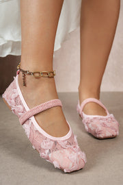 Rose Square Toe Flat Casual Shoes for Women