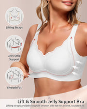 Seamless Wire-Free Lifting Bra with Jelly Strip Support