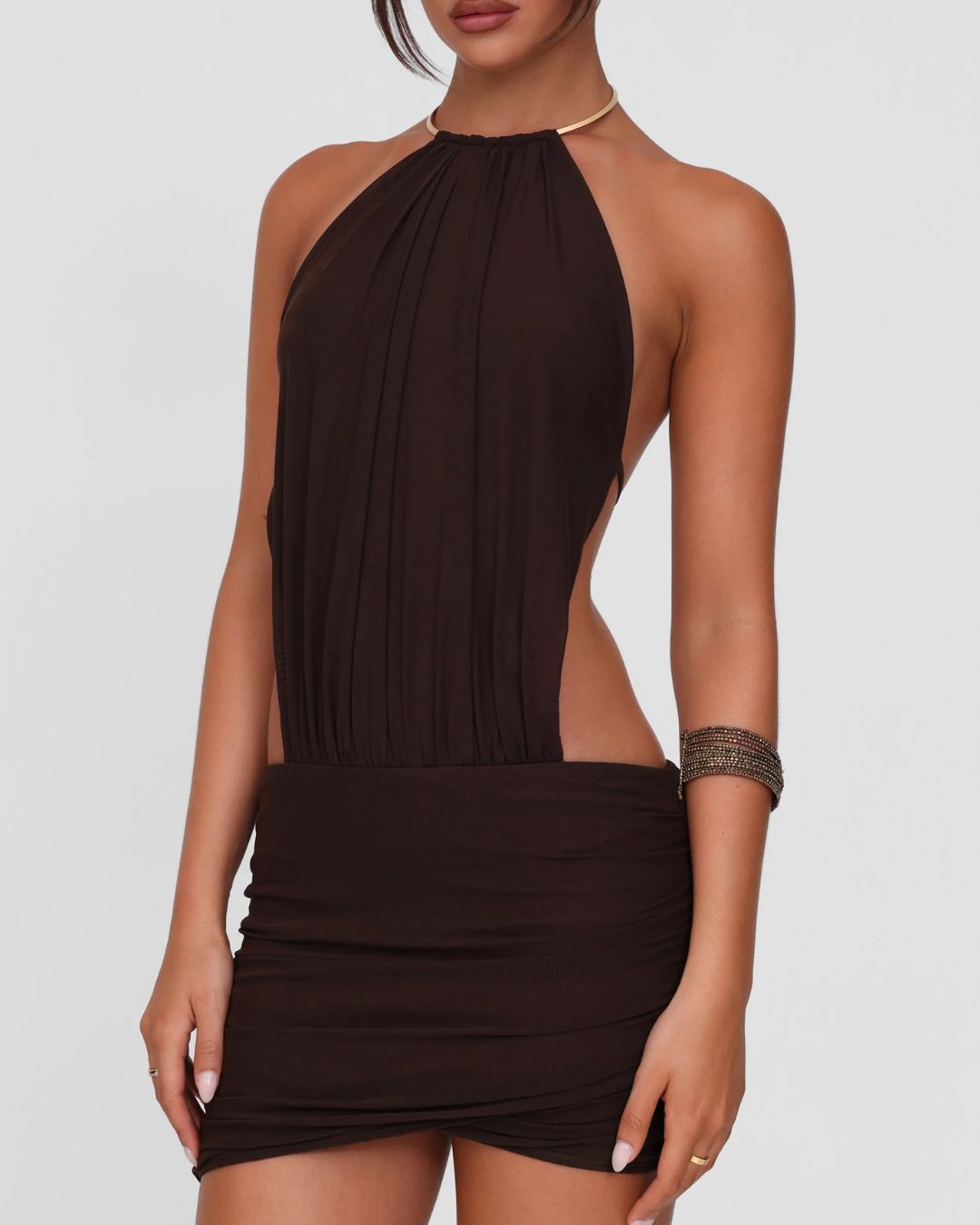 Choker Halter Backless Bodycon Mini Dress
