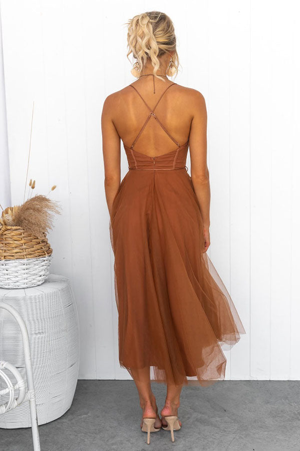 Chiffon Sleeveless Maxi Dress for Parties & Special Occasions