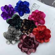 Satin Fabric Flower Brooch for Women