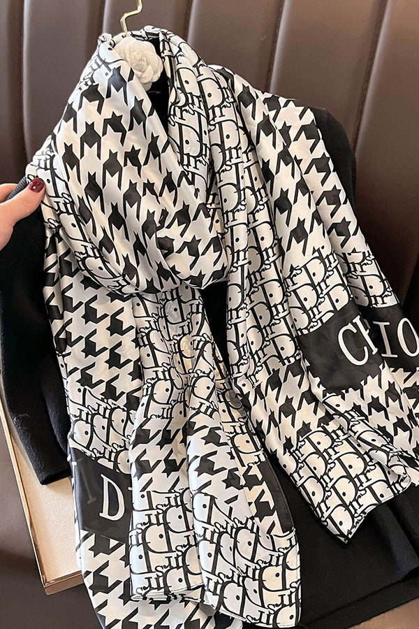 Imitation Silk Oversized Shawl Scarf 90x180cm