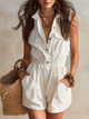 Macacão Boho Relaxed Fit sem mangas com bolsos