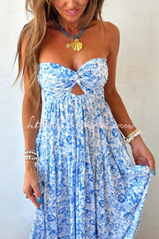 Floral Print Off-Shoulder Maxi Dress | Vacation Resort Wear