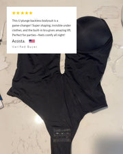 U-Plunge Backless Shapewear Bodysuit with Underwire
