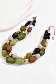 Bohemian Resin Forest Necklace | Nature-Inspired Pendant