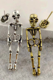 Boucles d'oreilles vintage squelette d'Halloween