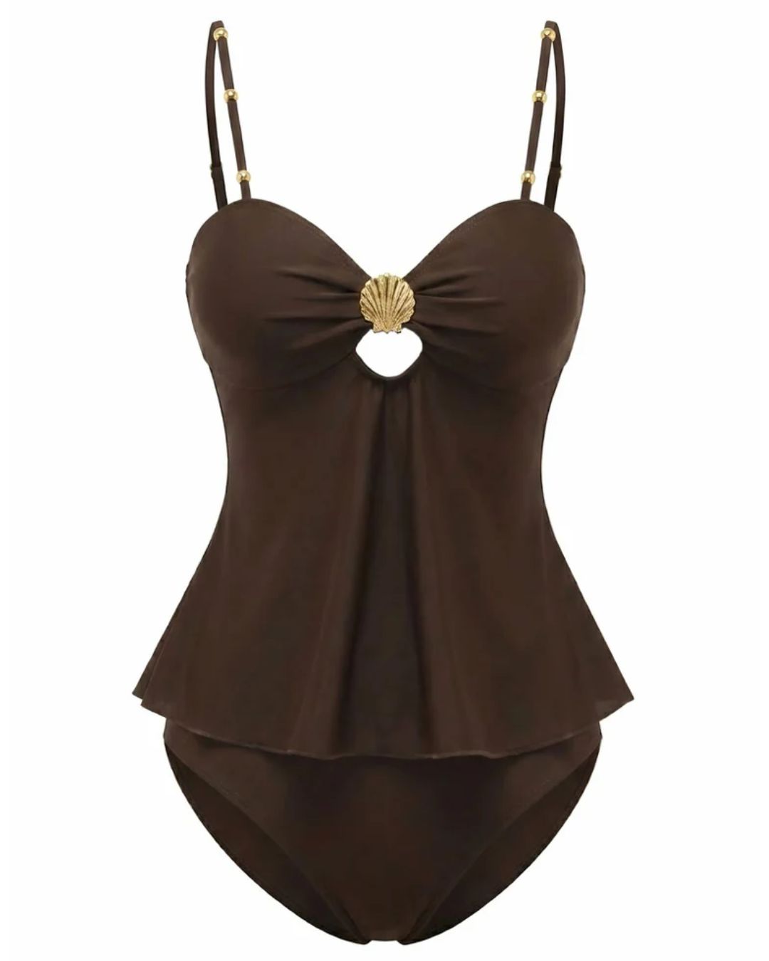 Tummy Control Ruffle Bikini Set – Backless Two Piece