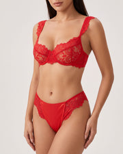 French Elegant Eyelash Lace Bra Set