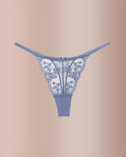 French Embroidered Sheer Lace Thong