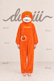 Duniii Monster Character Onesie with Contrast Pocket