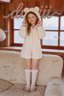 DUNIII Original | Kids' Teddy Bear Plush Short Onesie Pajamas