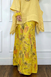 Sunshine Yellow Linen-Look Resort Set | Loose Fit
