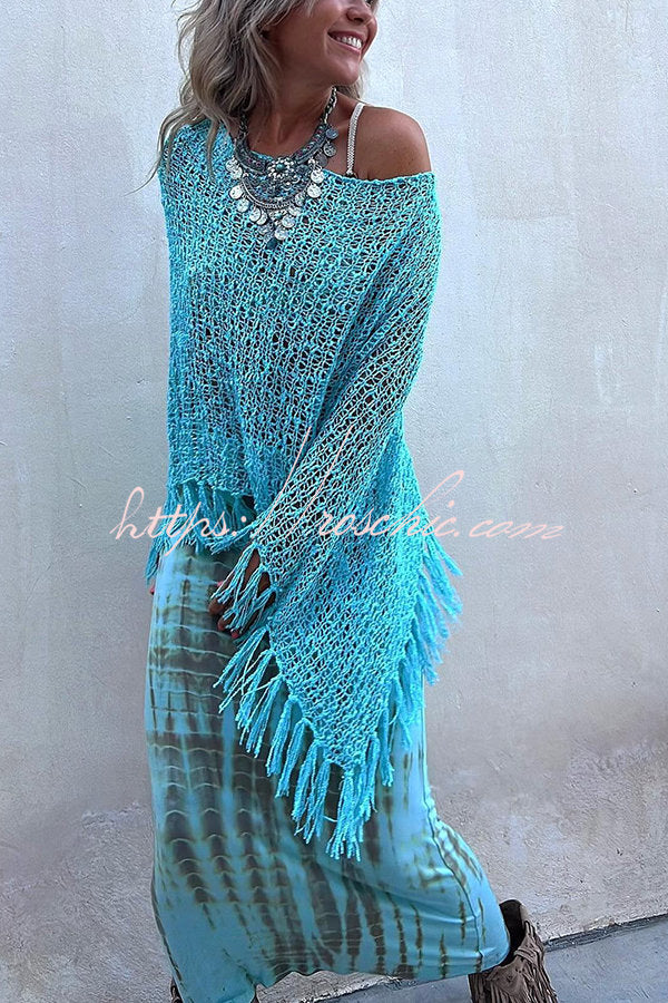Tie-Dye Elastic Waist Maxi Skirt | Ankle-Length Vacation Style