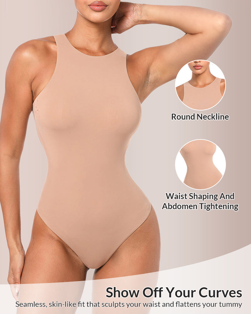 Seamless Crew Neck Sculpting Bodysuit Shapewear