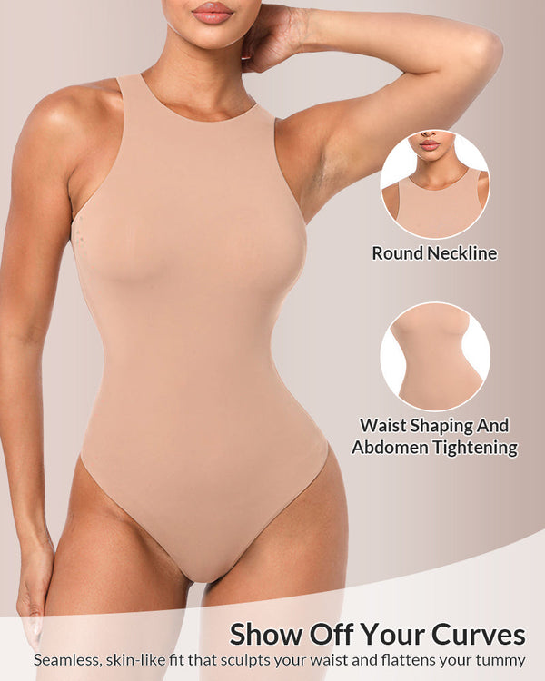 Seamless Crew Neck Sculpting Bodysuit Shapewear