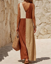 Sun Geometric Patchwork Dress