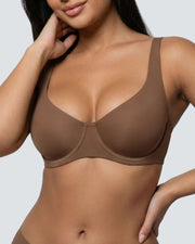 Unlined Support Seamless Balconette Bra