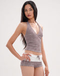 Check Pattern Bikini Top & Bottom Set
