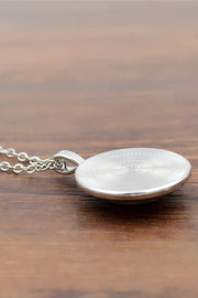 Collier pendentif engrenage mécanique Steampunk avec gemme en verre