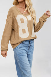 Digital Jacquard Loose Knit Sweater – Long Sleeve