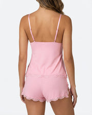 Lace-Trim Cami & Shorts Pajama Set