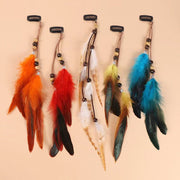 Colorful Feather Tassel Hair Clip – Bohemian Handmade