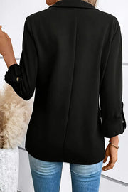 Slim Fit Long Sleeve Lapel Blazer for Women